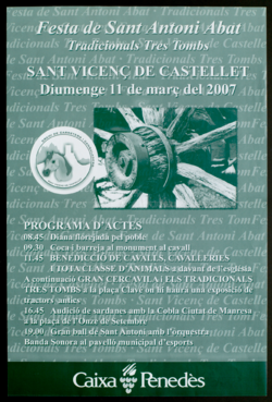 Festa de Sant Antoni Abat : tradicionals Tres Tombs : Sant Vicenç de Castellet