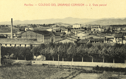 Vista panoràmica de Manlleu, col·legi de la Salle