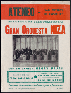 Festividad reyes : gran orquesta Niza con su cantor Henry Prats
