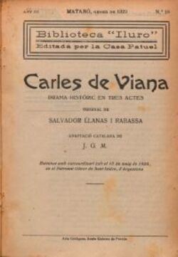 Carles de Viana : drama históric en tres actes