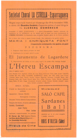 Societat Choral La Estrella : Esparraguera : magne espectacle teatral ...