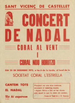Concert de Nadal : Coral al Vent i Coral Nou Horitzó