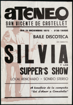 Baile discoteca : en directo Silvia y los Supper’s show
