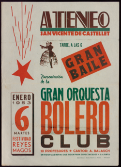 Gran baile : presentación de la gran orquesta Bolero Club
