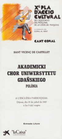 Cant coral : Sant Vicenç de Castellet : Akademicki Chor Uniwersytetu Gdañskiego, Polònia