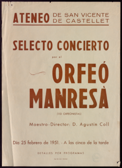 Selecto concierto por el Orfeó Manresà