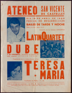 Pascua de resurrección ... actuación de los famosos conjuntos Latin quartet y Dubé