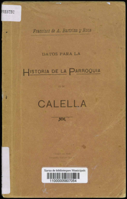 Datos para la historia de la Parroquia de Calella
