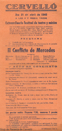 Cervelló : día 21 de abril de 1940 ... : extraordinario festival de teatro y música ...