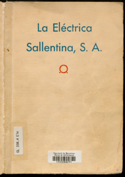 La Eléctrica Sallentina S.A. : 1912-1930