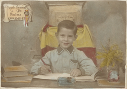 El nen Pere Poch Llenas al curs escolar 1948-49 