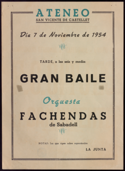 Gran baile : orquesta Fachendas de Sabadell